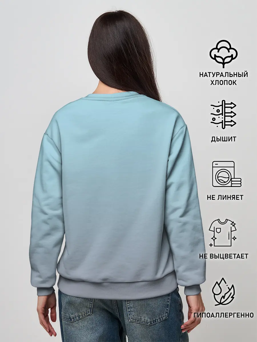 Женский свитшот / кот с мороженкой