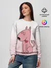 Женский свитшот / мультяшный мопс