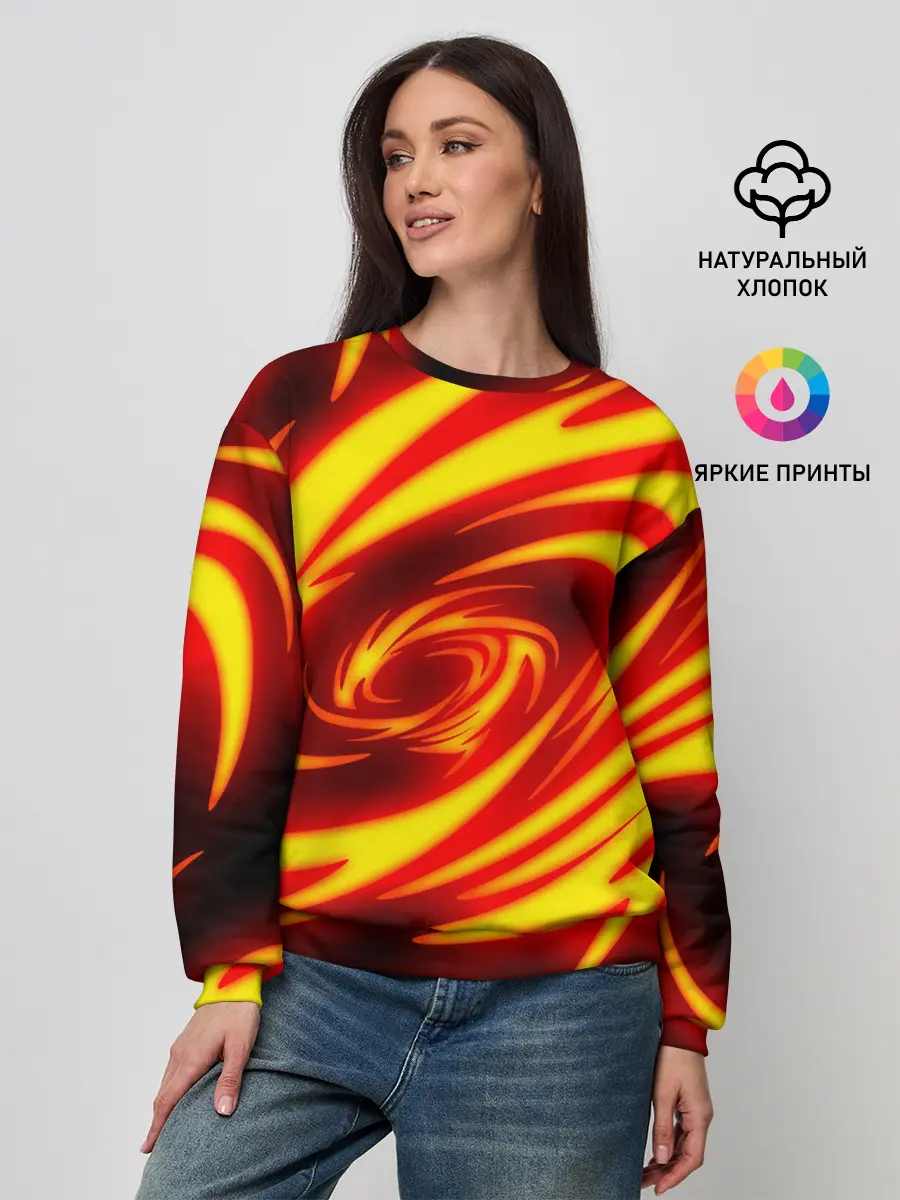Женский свитшот / ОГНЕННЫЕ ВОЛНЫ | FIRE STRIPES