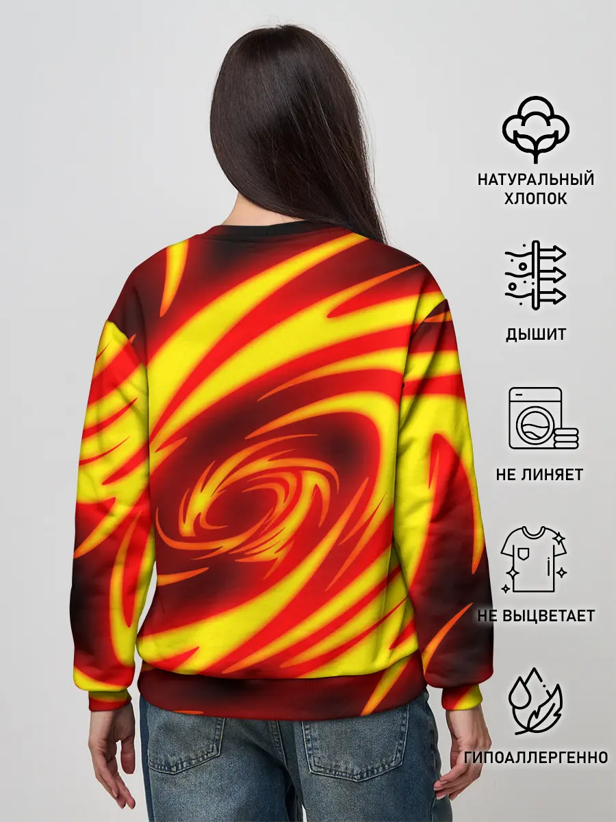 Женский свитшот / ОГНЕННЫЕ ВОЛНЫ | FIRE STRIPES