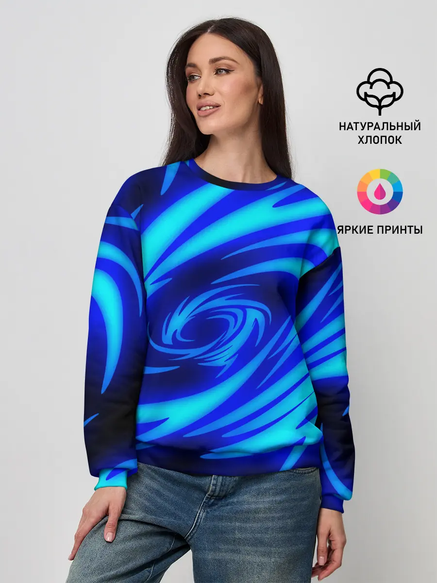 Женский свитшот / ОГНЕННЫЕ ВОЛНЫ | FIRE STRIPES