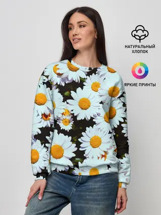 Женский свитшот / Ромашки