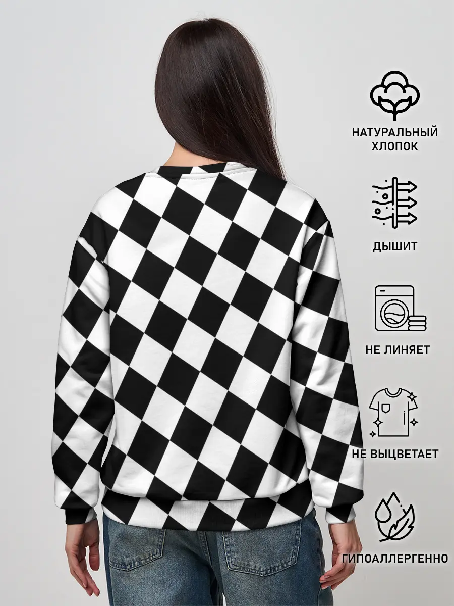 Женский свитшот / Шахматы