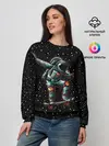 Женский свитшот / Космонавт На Скейтборде