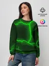 Женский свитшот / К - 13 зелёная трещина 3D