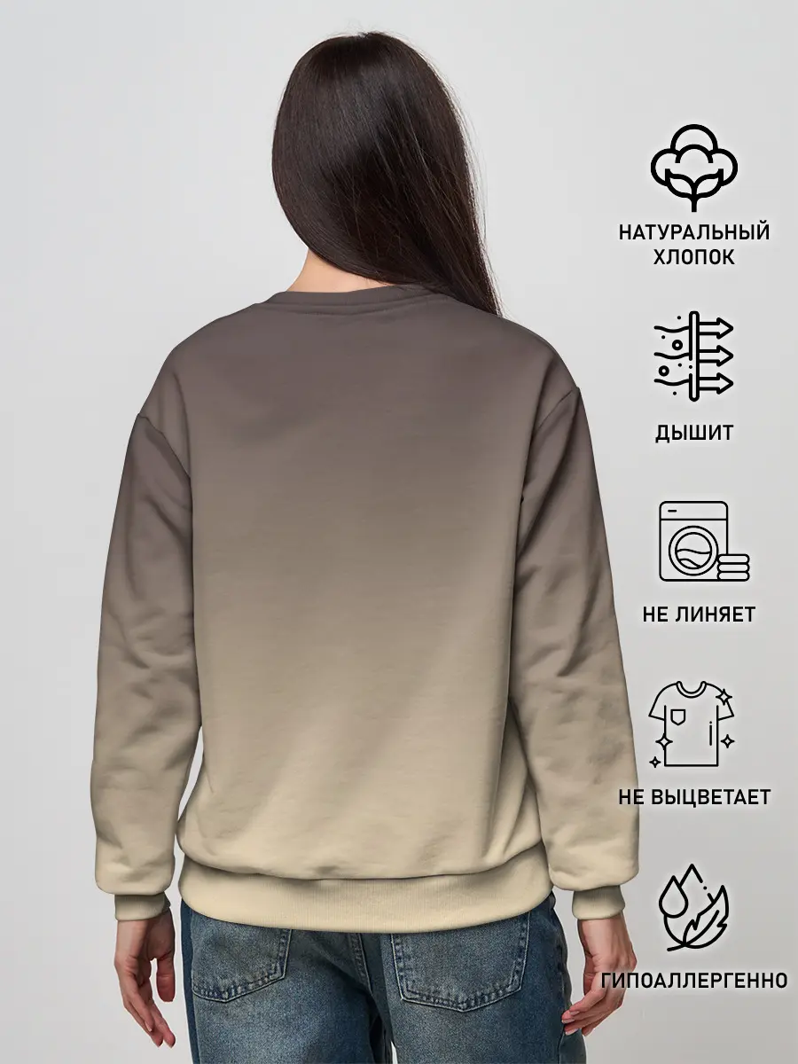 Женский свитшот / заяц в цветочках