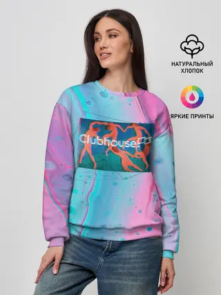 Женский свитшот / Clubhouse геометрия | Клабхаус