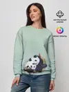 Женский свитшот / акварельные панды