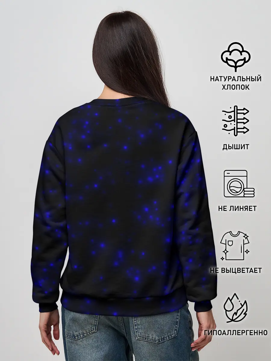 Женский свитшот / Неоновые бабочки