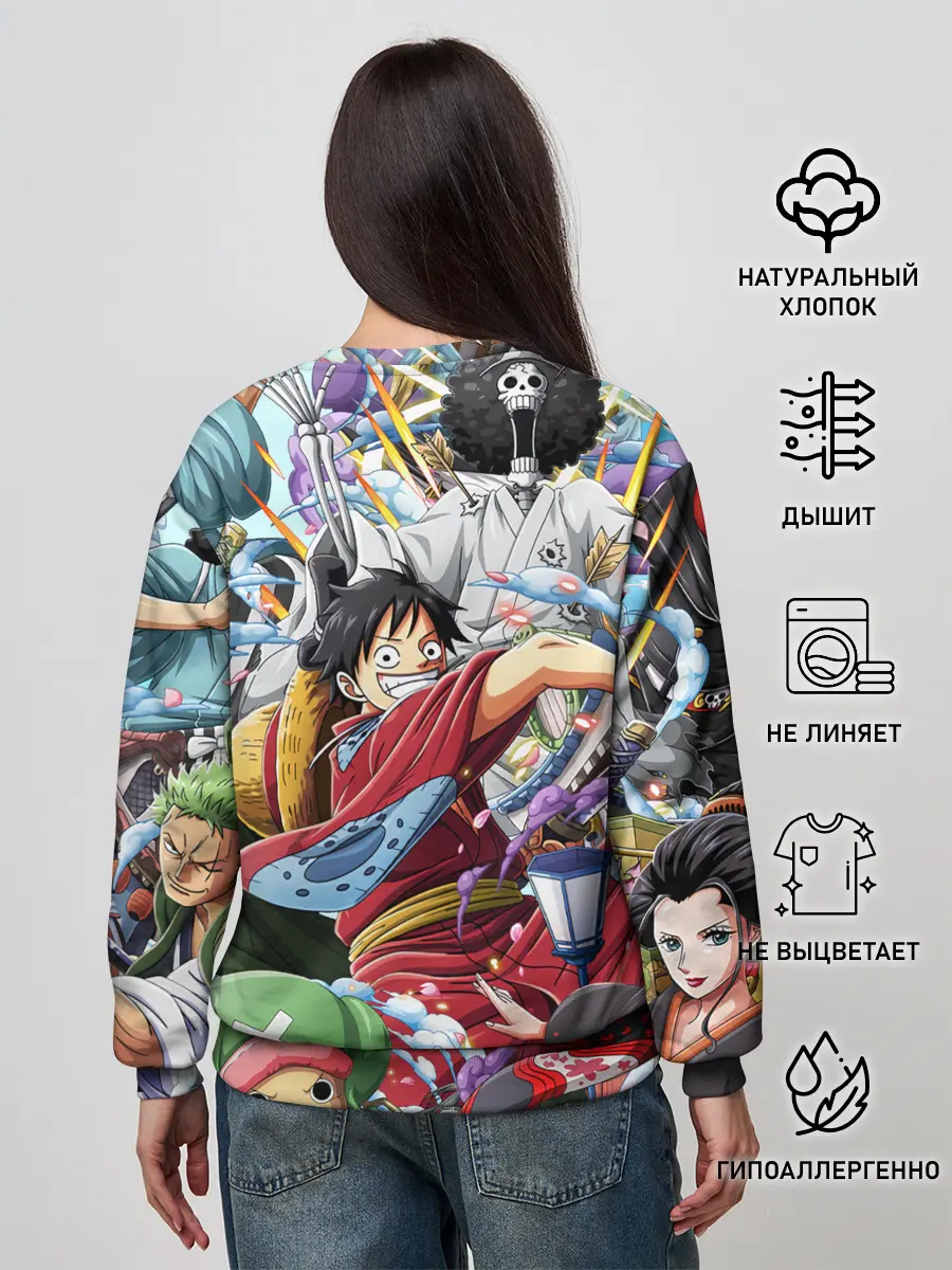 Женский свитшот / One Piece стикербомбинг