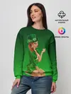 Женский свитшот / девушка лепрекон в зеленом