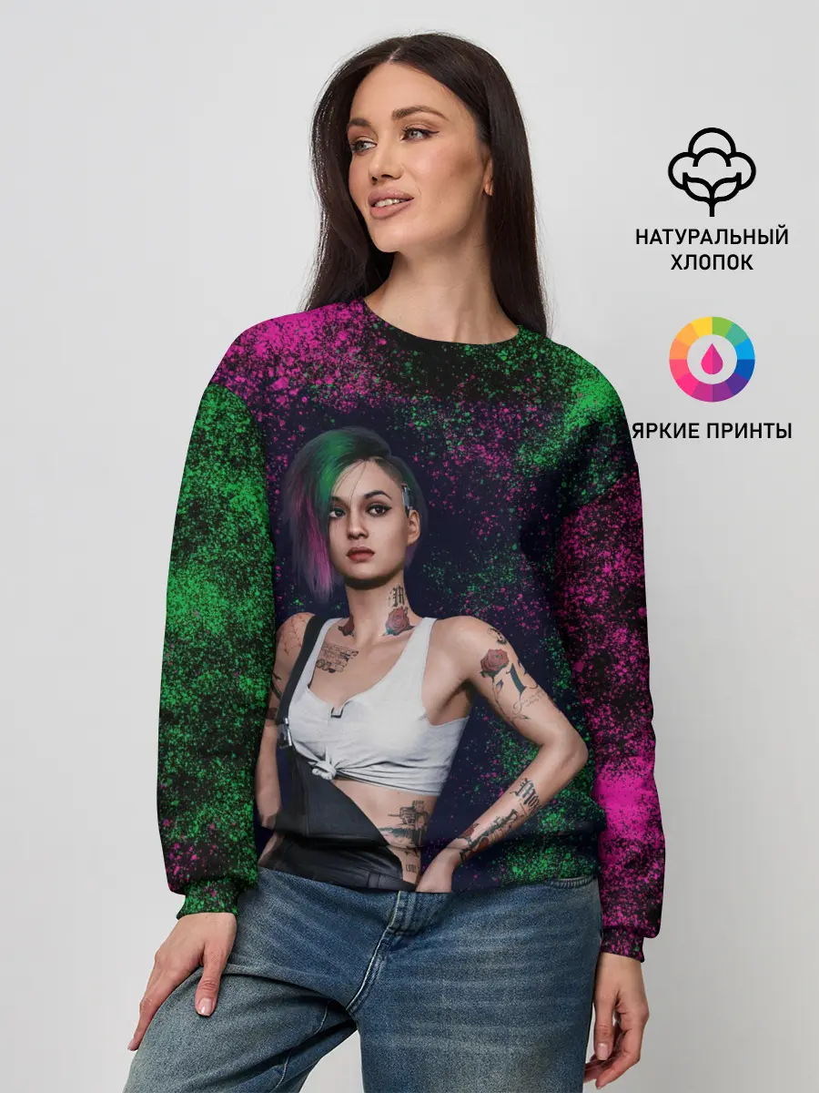 Женский свитшот / ДЖУДИ АЛЬВАРЕС | CYBERPUNK