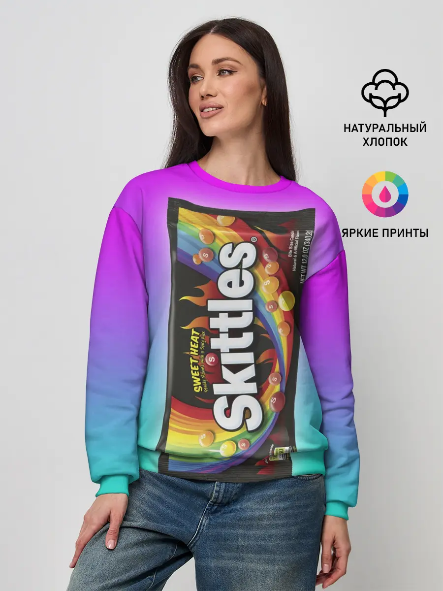 Женский свитшот / Skittles | Черный