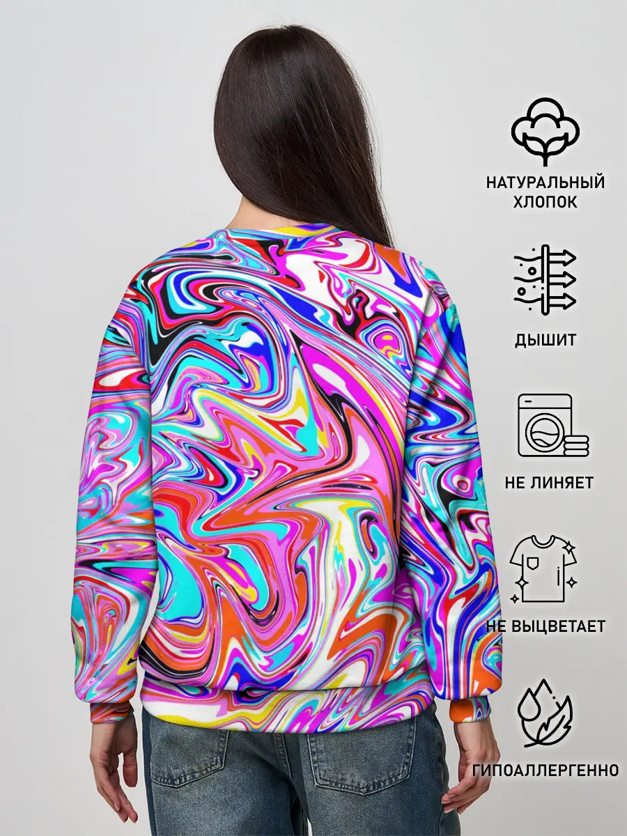 Женский свитшот / ЖИДКИЕ КРАСКИ