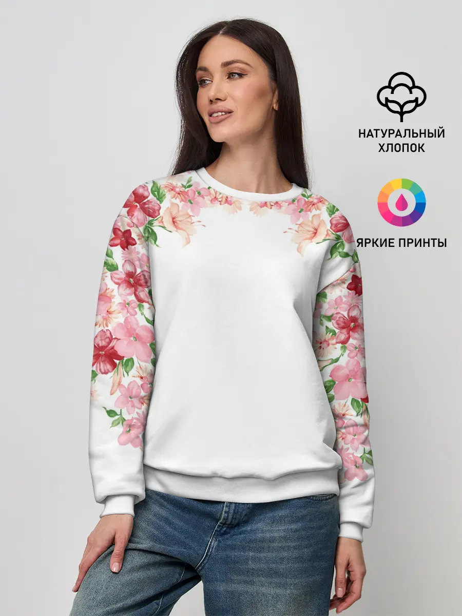 Женский свитшот / Цветы