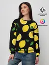 Женский свитшот / Лимоны на чёрном