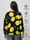 Женский свитшот / Лимоны на чёрном