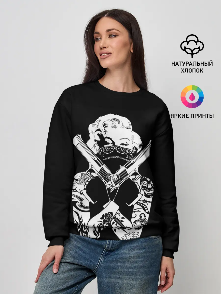 Женский свитшот / GANGSTA MARILYN