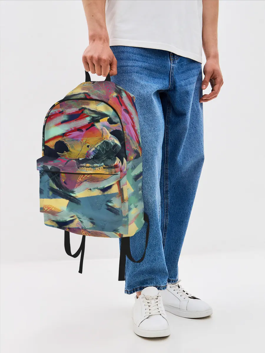 Рюкзак джинсовый / Абстрактный рисунок