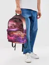 Рюкзак джинсовый / закат абстракция