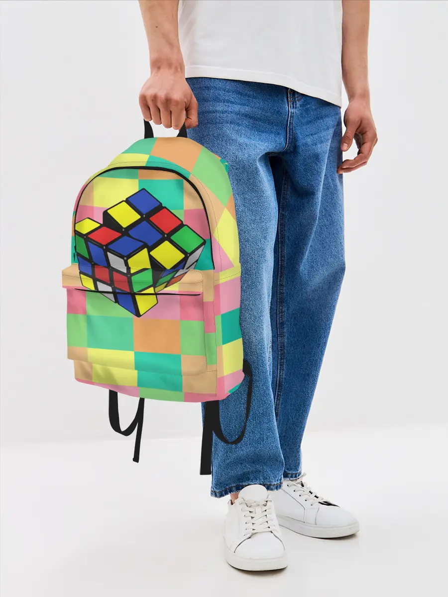 Рюкзак джинсовый / Кубик Рубика