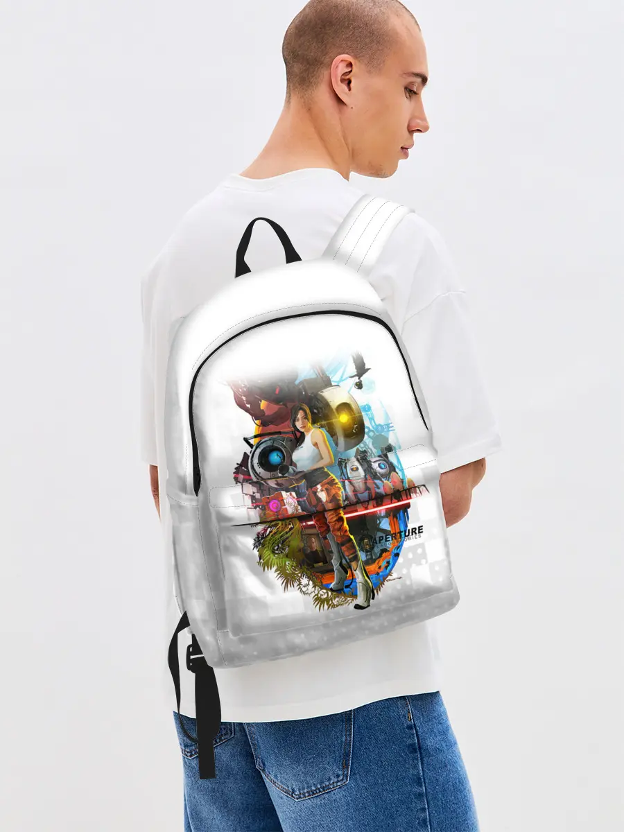 Рюкзак джинсовый / PORTAL 2 | ПОРТАЛ 2 ЧЕЛЛ