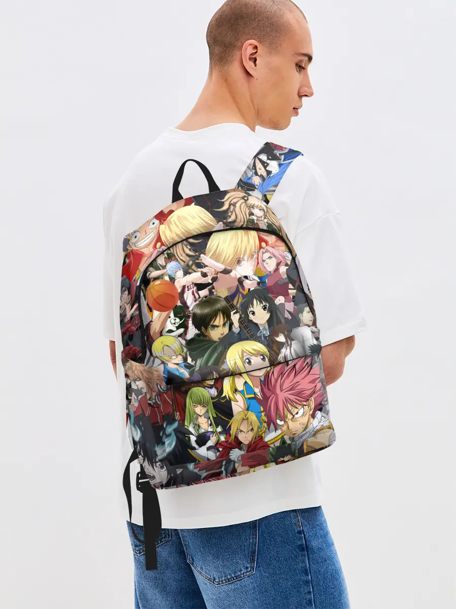 Рюкзак джинсовый / Аниме коллаж