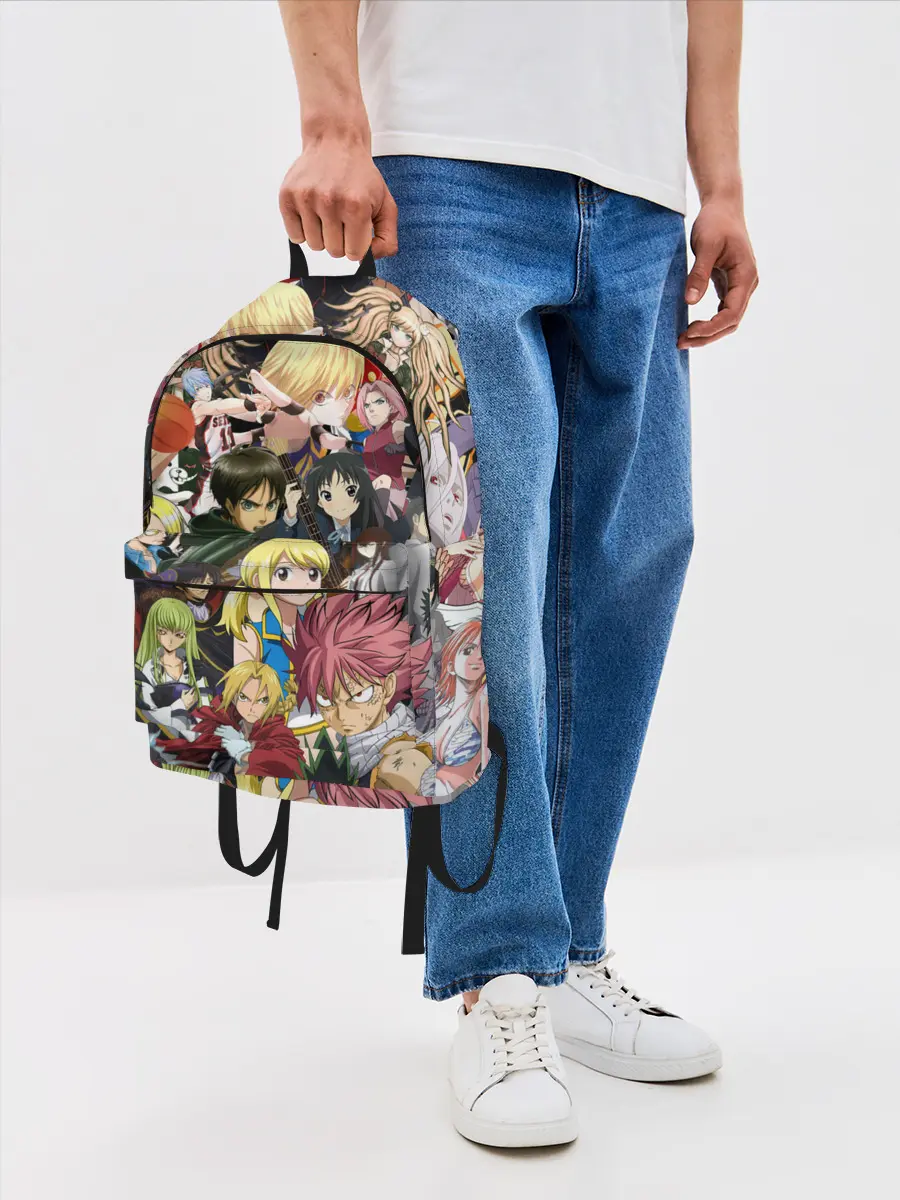 Рюкзак джинсовый / Аниме коллаж