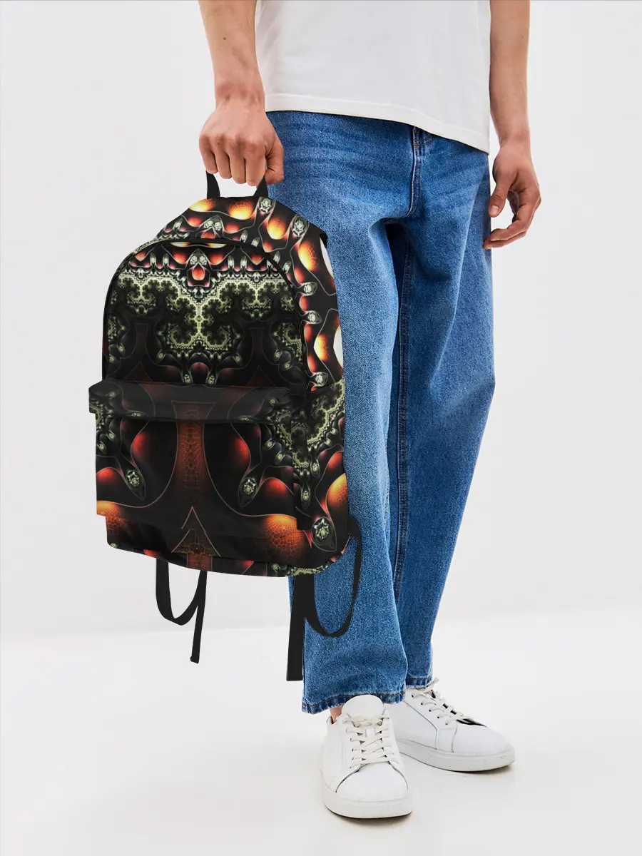 Рюкзак джинсовый / ФРАКТАЛЬНЫЙ ОПТИЧЕСКИЙ УЗОР