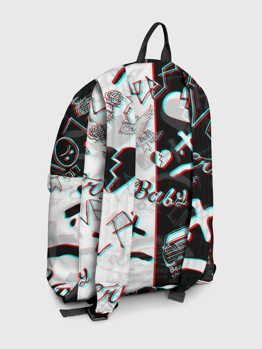 Рюкзак джинсовый / LIL PEEP GLITCH | ЛИЛ ПИП ГЛИТЧ