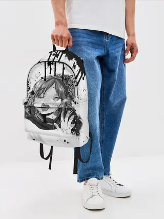 Рюкзак джинсовый / АХЕГАО с подтёками
