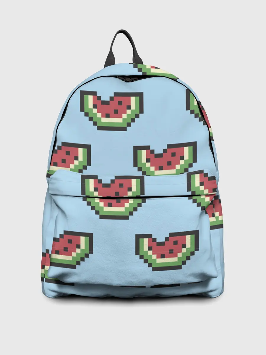 Рюкзак джинсовый / Пиксельный арбуз