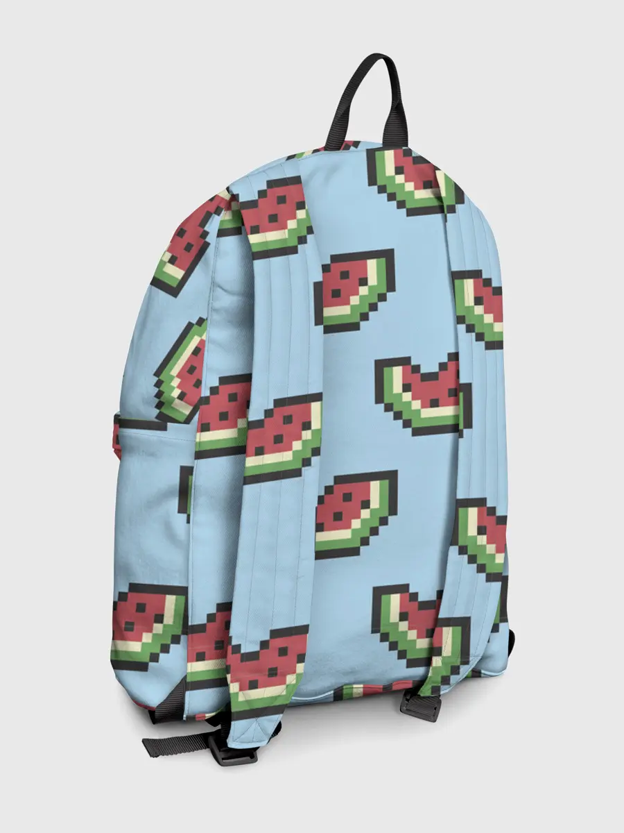 Рюкзак джинсовый / Пиксельный арбуз