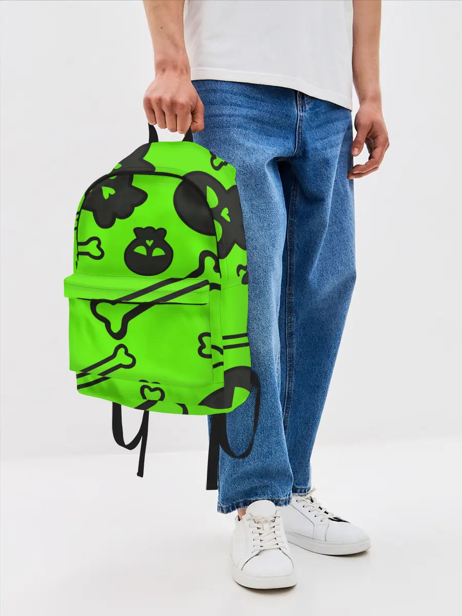 Рюкзак джинсовый / Черепа