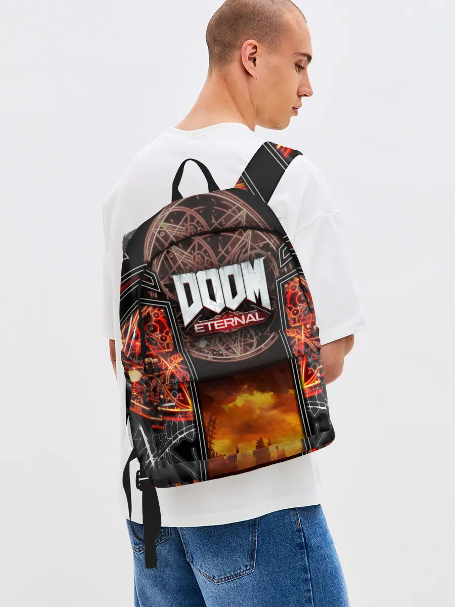 Рюкзак джинсовый / DOOM ETERNAL