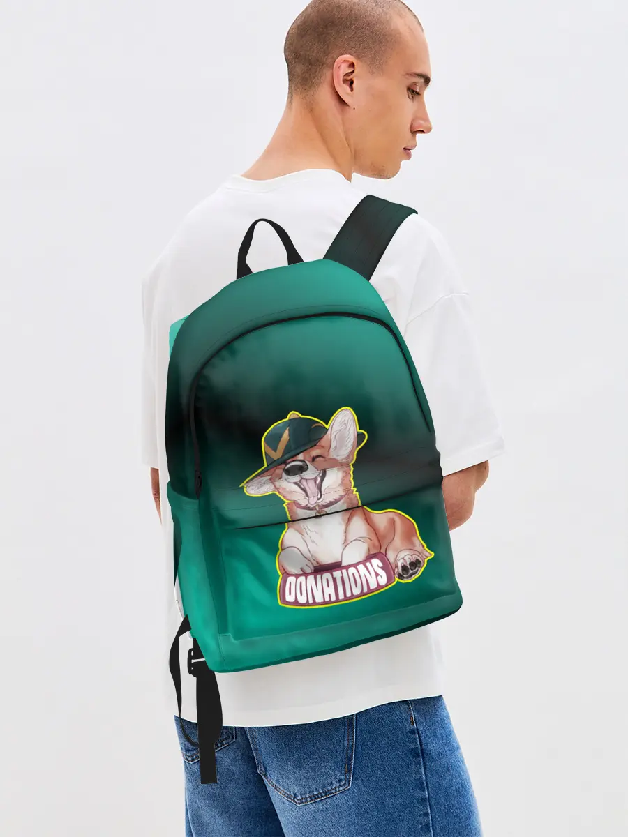 Рюкзак джинсовый / корги