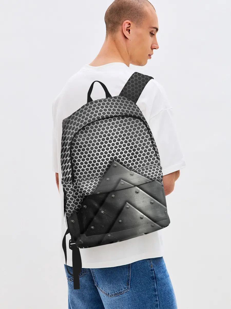 Рюкзак джинсовый / Броня металлическая