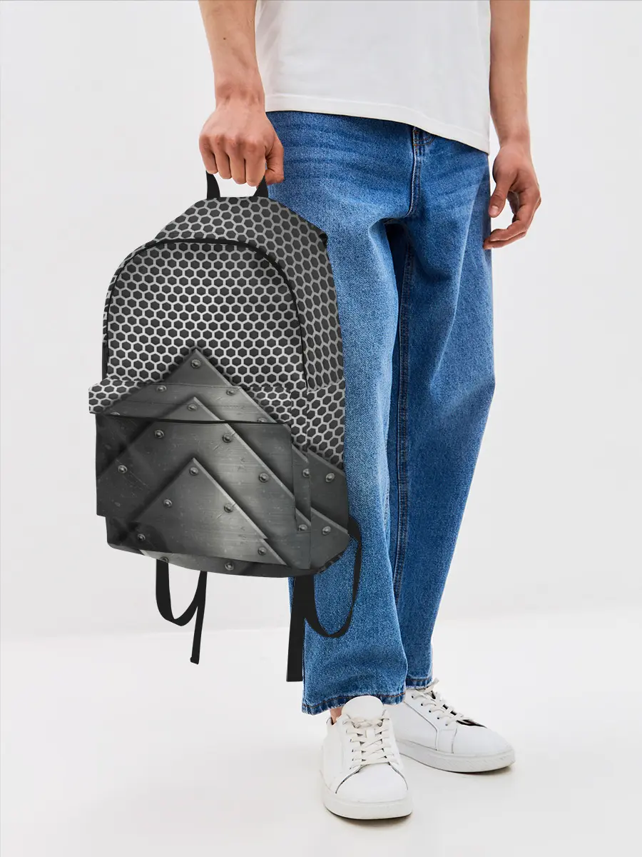 Рюкзак джинсовый / Броня металлическая