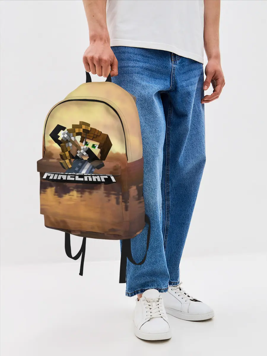 Рюкзак джинсовый / Майнкрафт