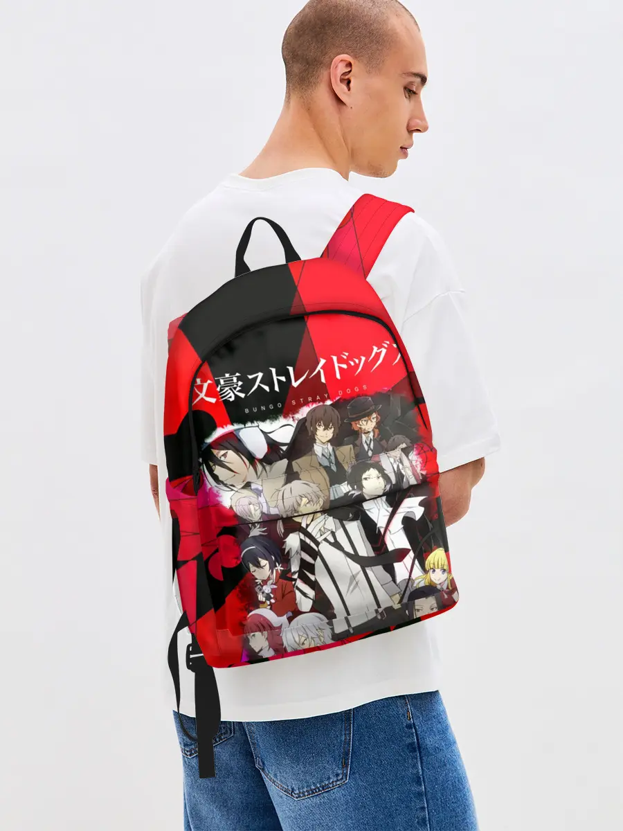 Рюкзак джинсовый / Bungou Stray Dogs text