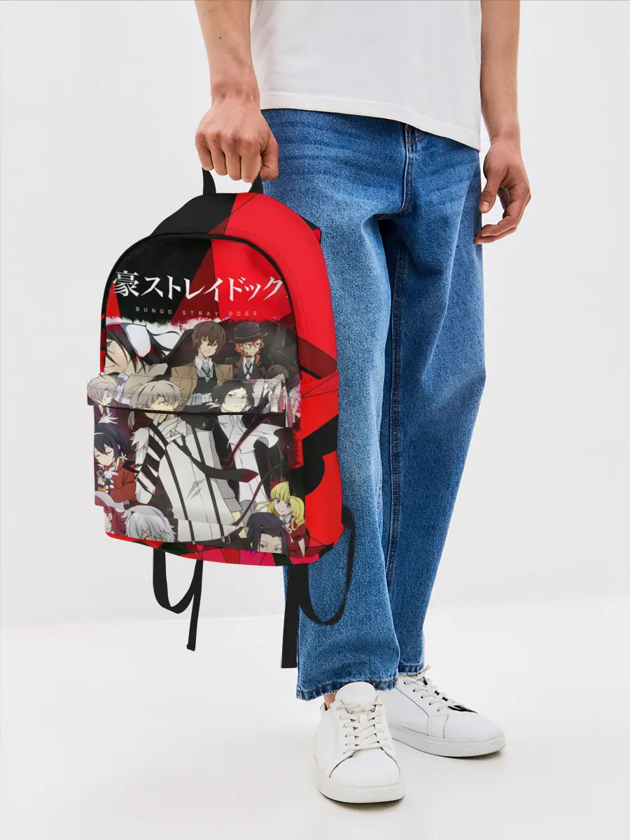 Рюкзак джинсовый / Bungou Stray Dogs text
