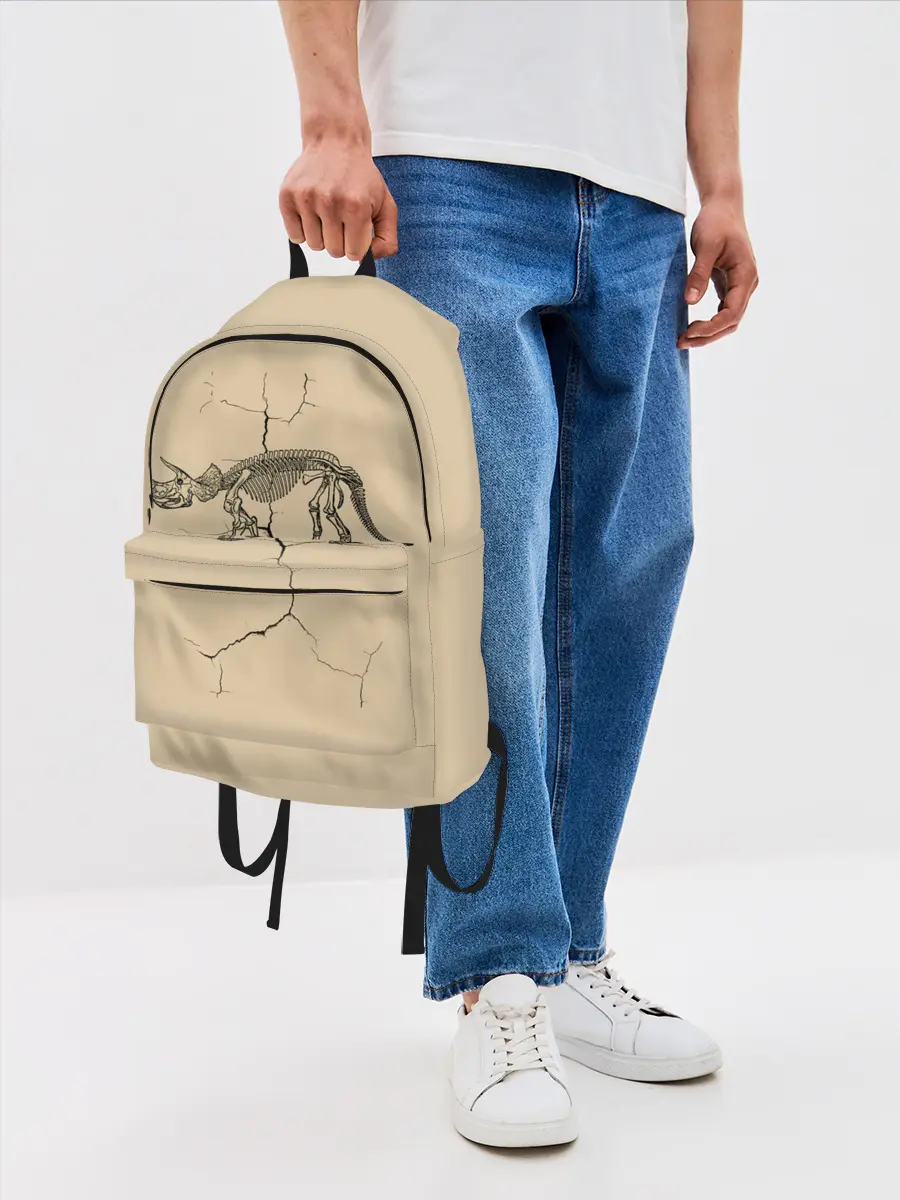 Рюкзак джинсовый / Triceratops skeleton