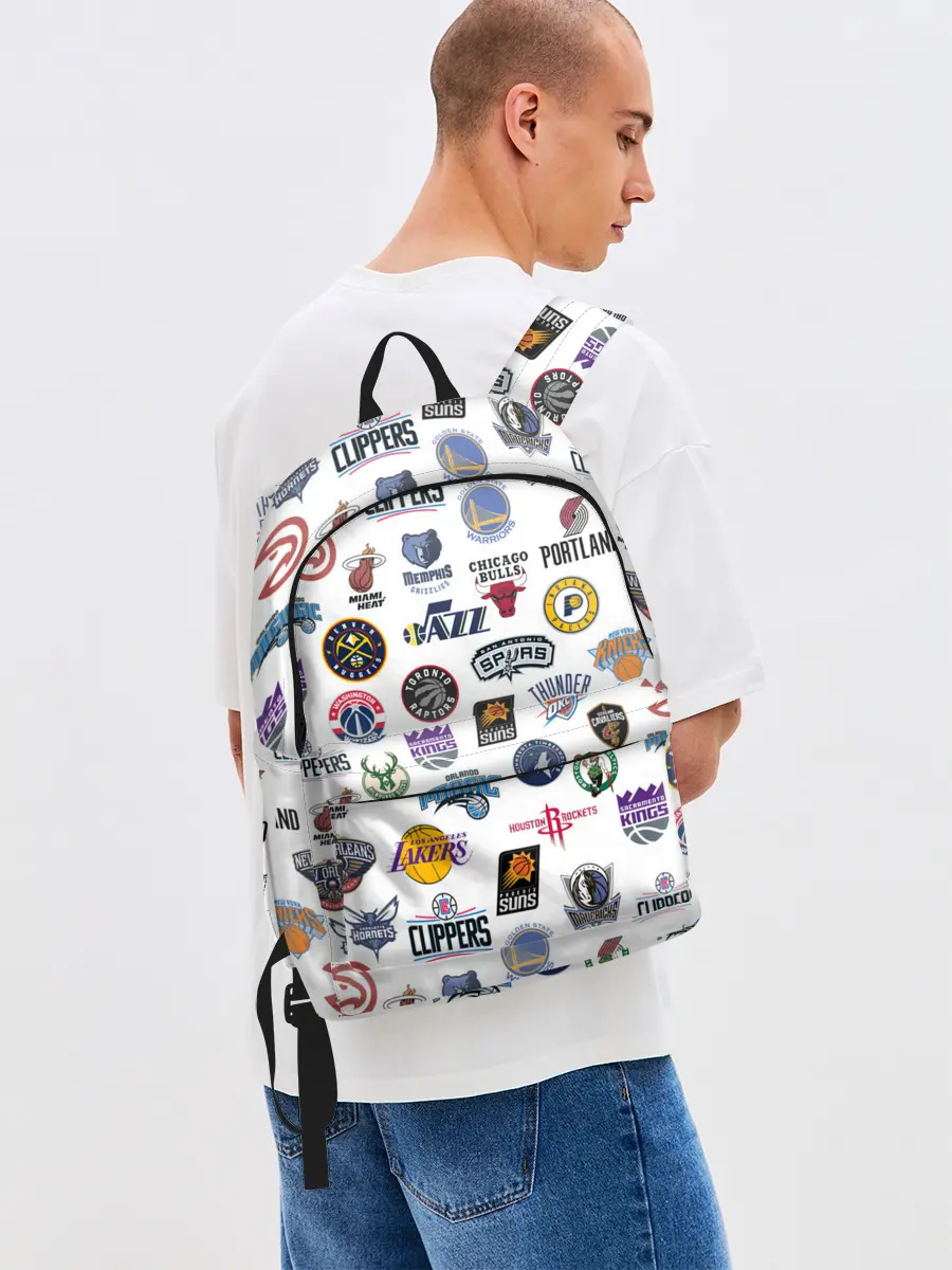 Рюкзак джинсовый / NBA Pattern | НБА Паттерн