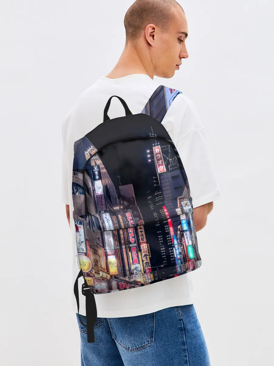 Рюкзак джинсовый / Ночной Токио