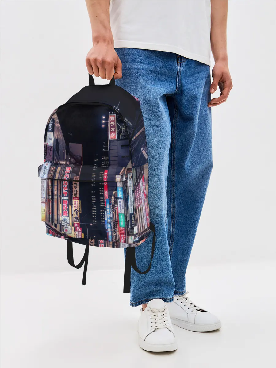 Рюкзак джинсовый / Ночной Токио