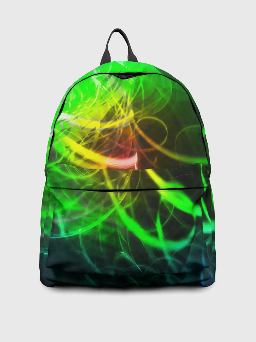 Рюкзак джинсовый / ЗЕЛЕНЫЙ НЕОН