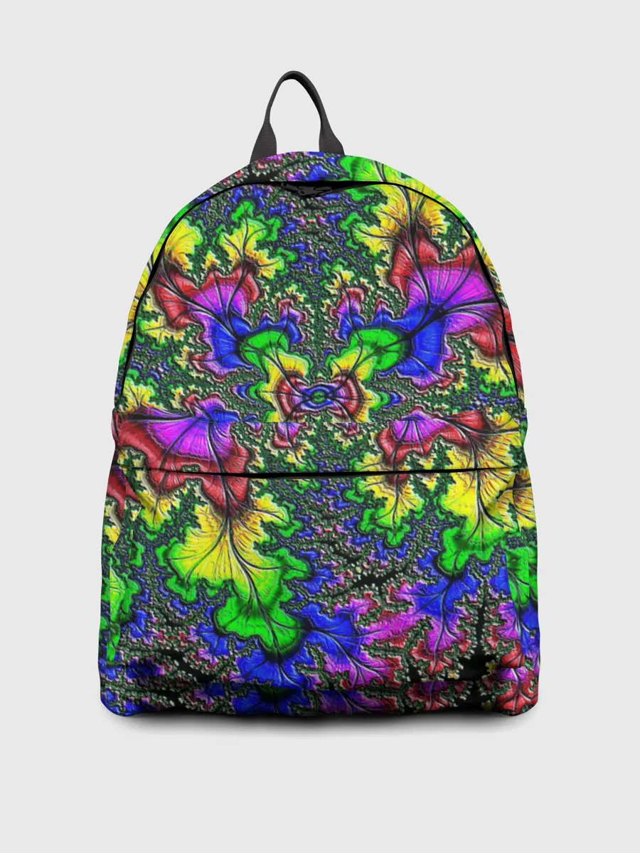 Рюкзак джинсовый / НЕОНОВЫЙ ЦВЕТОК