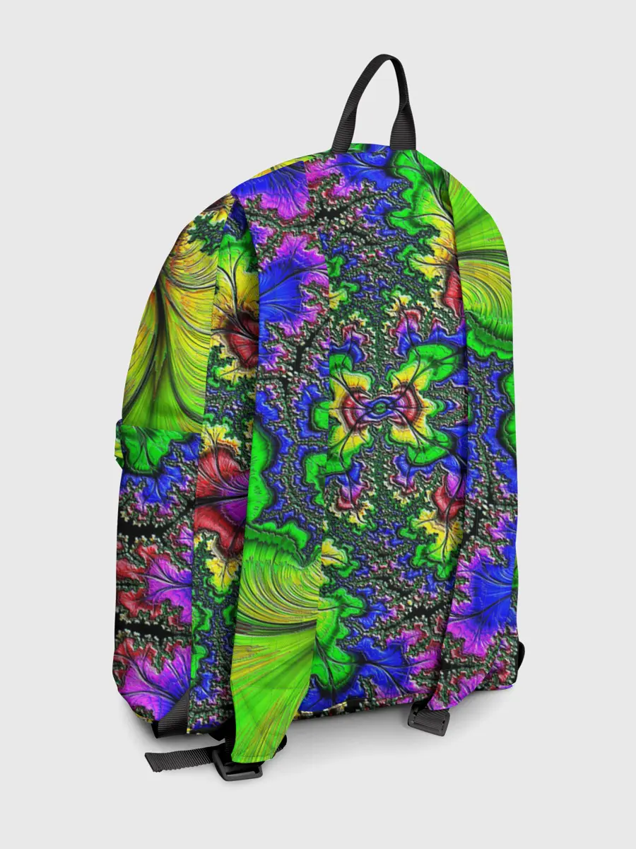 Рюкзак джинсовый / НЕОНОВЫЙ ЦВЕТОК