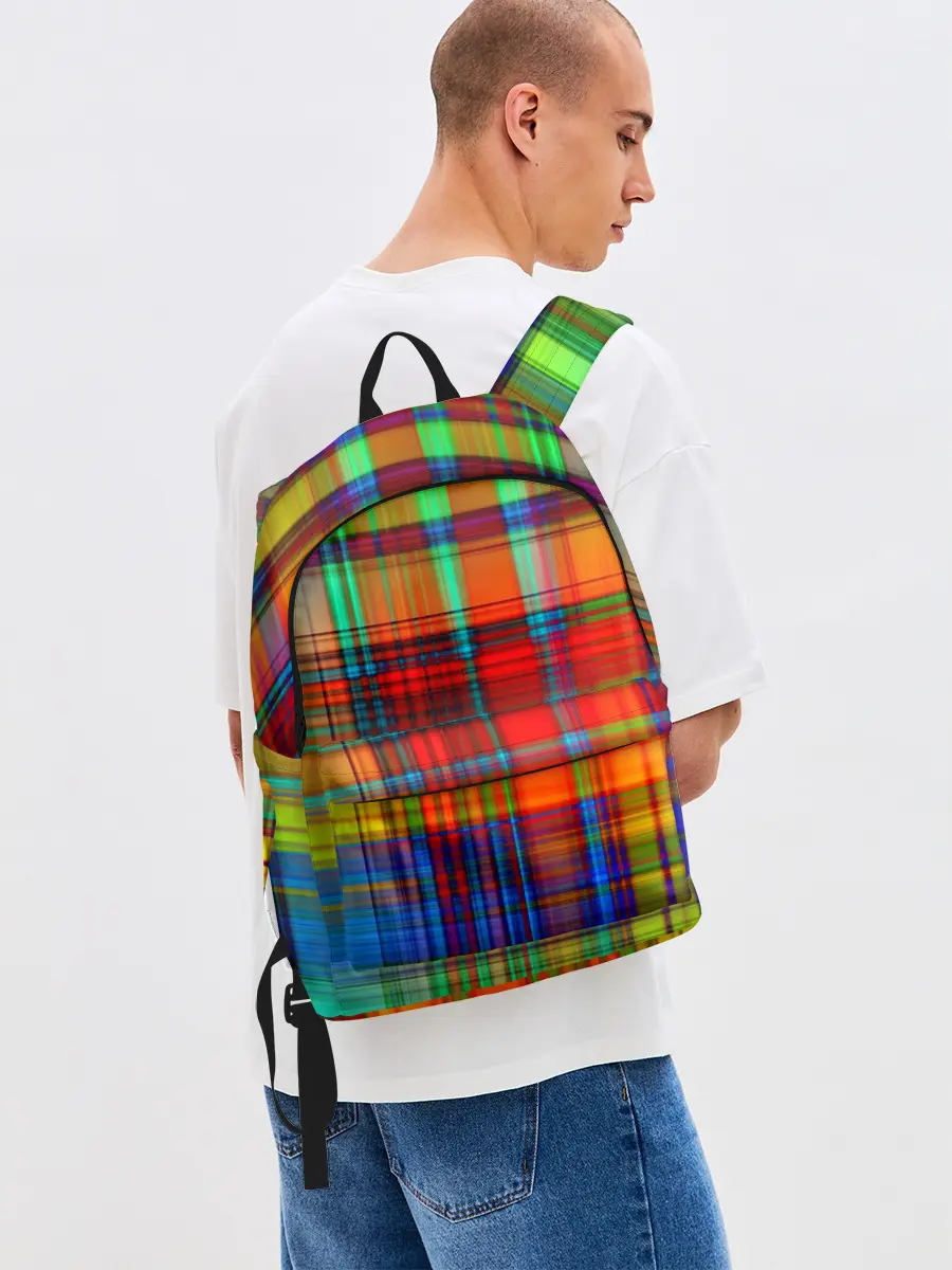 Рюкзак джинсовый / Радужная сетка