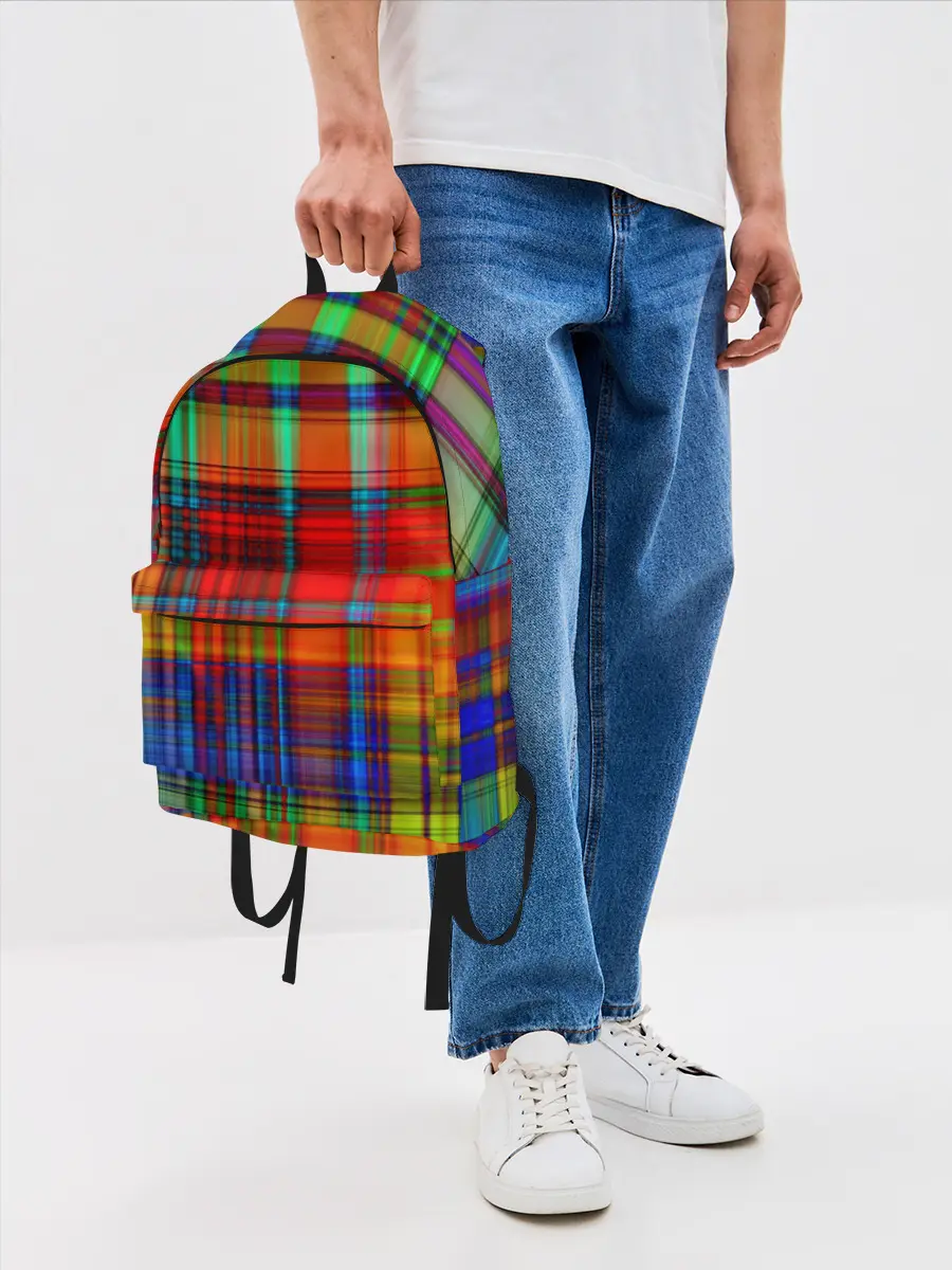 Рюкзак джинсовый / Радужная сетка